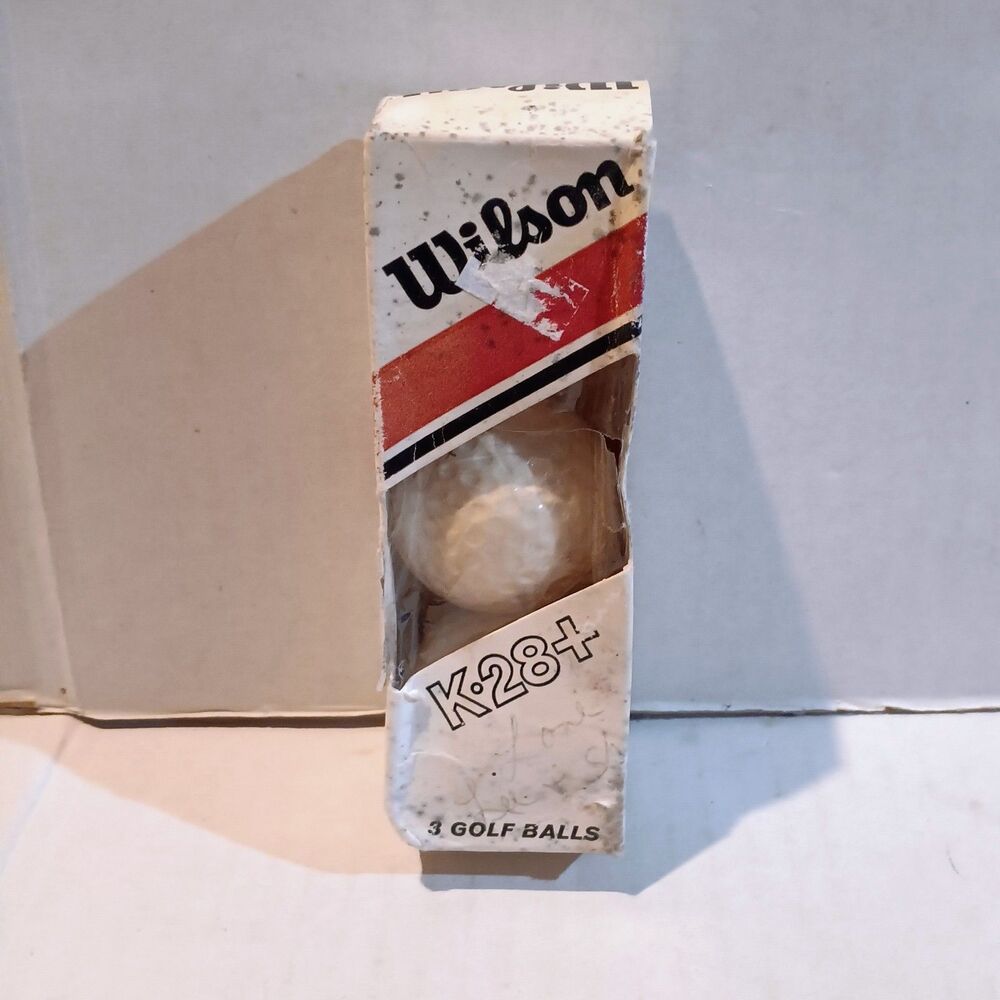 Vintage Wilson K-28+ Golf Balls-3 Pack-White-Long Distance-Surlyn Cover-1970s